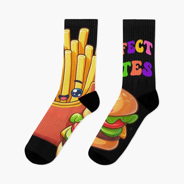 Item preview, French Fries & Burger Perfect Mates - Funny Kawaii Design designed and sold by Digi-Bay.