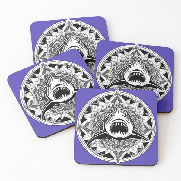 Item preview, A Mandala Shark with a MC Escher theme designed and sold by BloodSweatNTers.