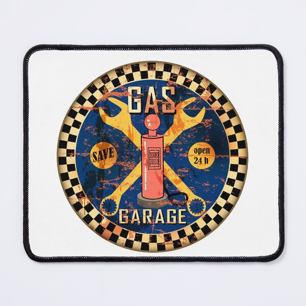Item preview, Gas Vintage Garage Gas Station sign designed and sold by PIXEL POP DESIGNS - Beyond the Norm!.