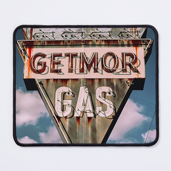 Item preview, GetMor Vintage Neon Gas Station sign - retro signs designed and sold by PIXEL POP DESIGNS - Beyond the Norm!.