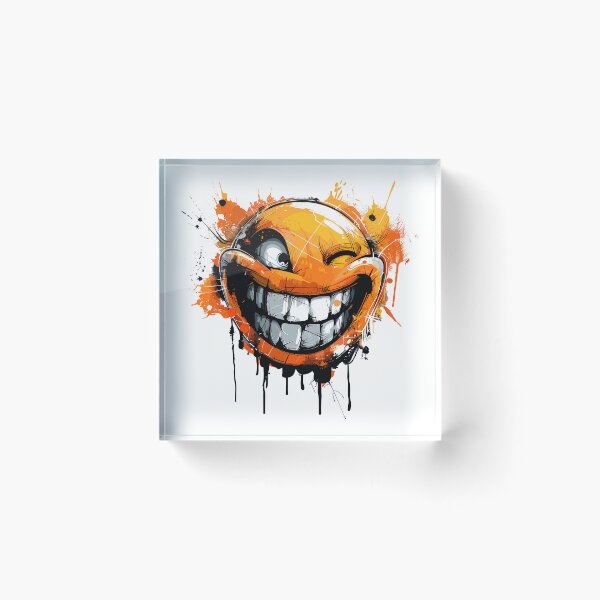Artikelvorschau, Smiley-Gesicht SVG | Mutige Urban Art | Zwinkernde Emoticon-Illustration entworfen und verkauft von Petru&Myself.