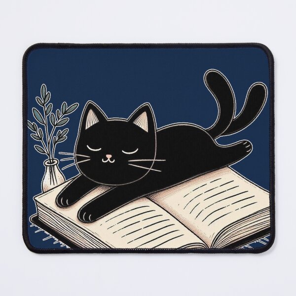Item preview, Black Cat on a Opened book designed and sold by Nanthanon.