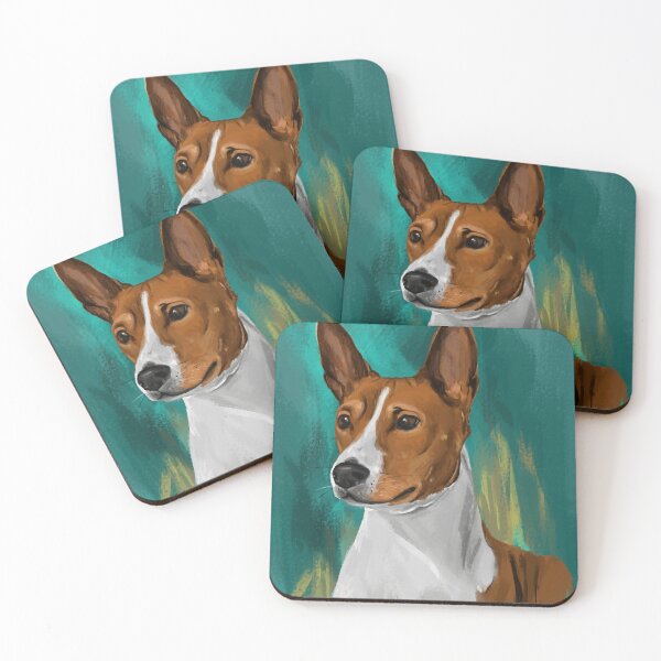 Item preview, Basenji Painting Cute Pretty Portrait designed and sold by shindy89.