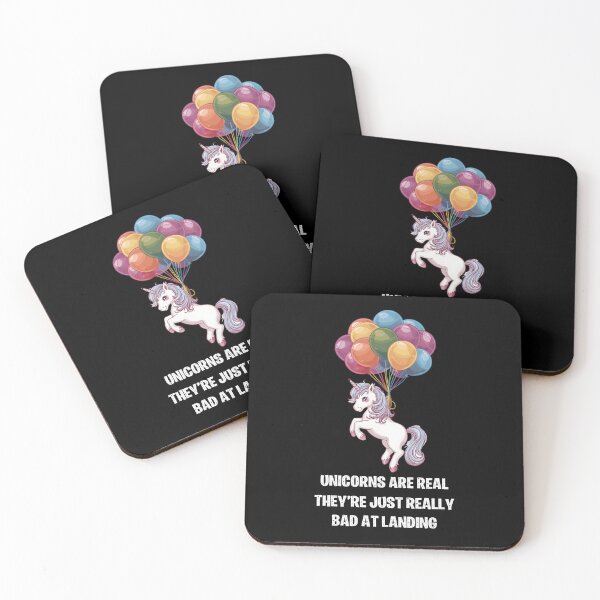 Item preview, Unicorns Are Real, They're Just Really Bad at Landing designed and sold by HeadTurningArt.