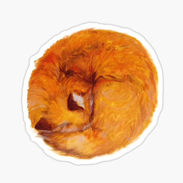 Cute Sleeping Fox Sticker