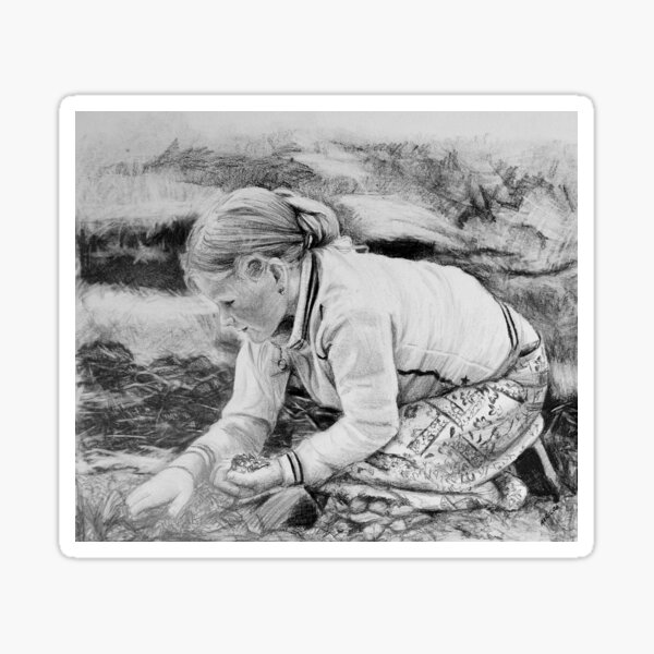 Item preview, Treasure Hunt charcoal drawing Adelaide Artist Avril Thomas designed and sold by AvrilThomasart.