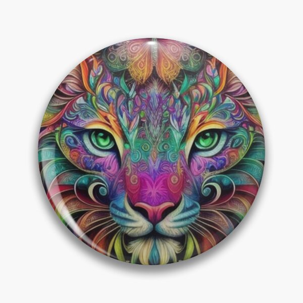 Item preview, Rainbow Psychedelic Tiger & Fantasy Butterfly designed and sold by EnchantedVista.