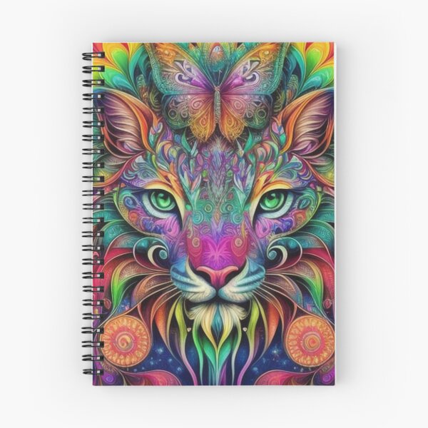 Item preview, Rainbow Psychedelic Tiger & Fantasy Butterfly designed and sold by EnchantedVista.