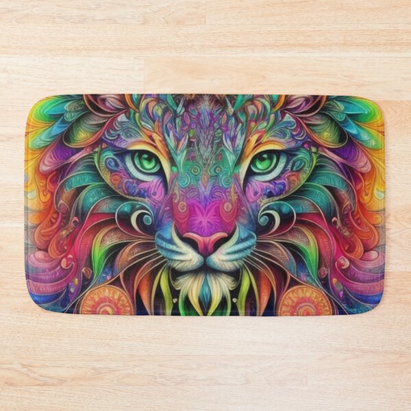 Item preview, Rainbow Psychedelic Tiger & Fantasy Butterfly designed and sold by EnchantedVista.