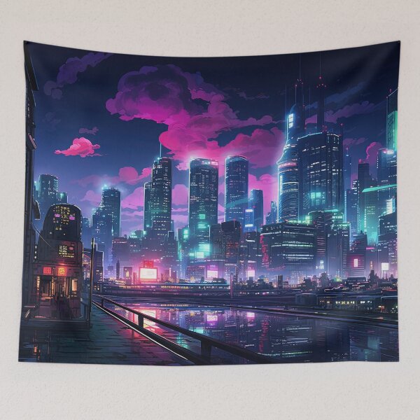 Item preview, Cyberpunk Tokyo Riverfront designed and sold by Takeda-art.