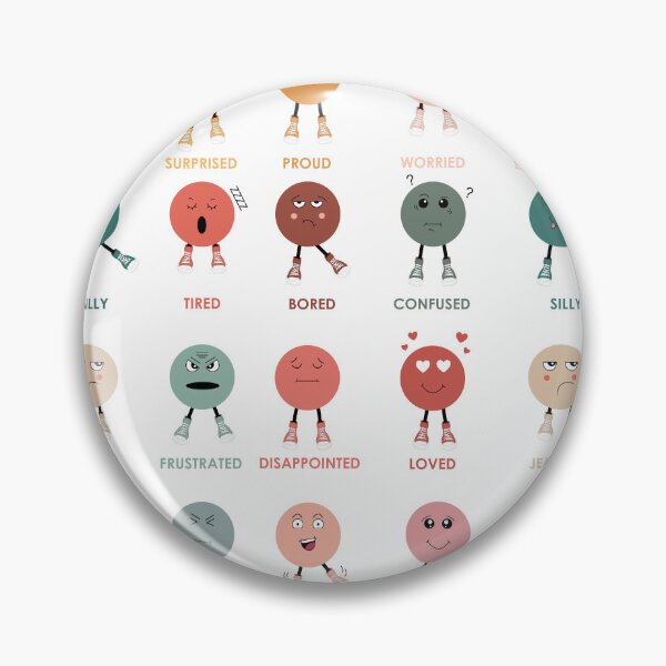 Item preview, Cute Colorful Feelings Emotions Faces Chart  designed and sold by idovedesign.