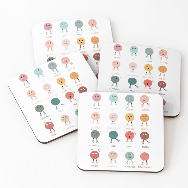 Item preview, Cute Colorful Feelings Emotions Faces Chart  designed and sold by idovedesign.