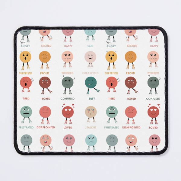 Item preview, Cute Colorful Feelings Emotions Faces Chart  designed and sold by idovedesign.