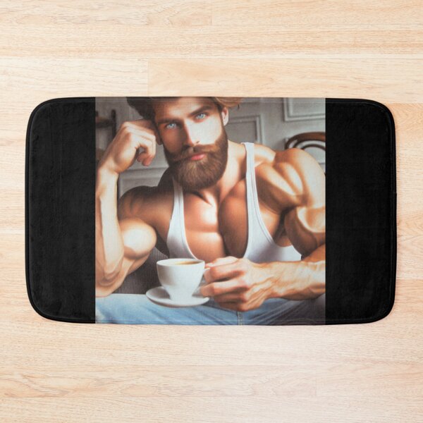 Item preview, Coffee & Muscles Gay Pride Graphic Design designed and sold by ItsAKinkThing.