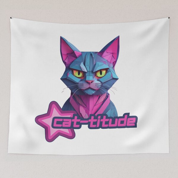 Item preview, Geometric Cat Attitude designed and sold by pUNKnown.
