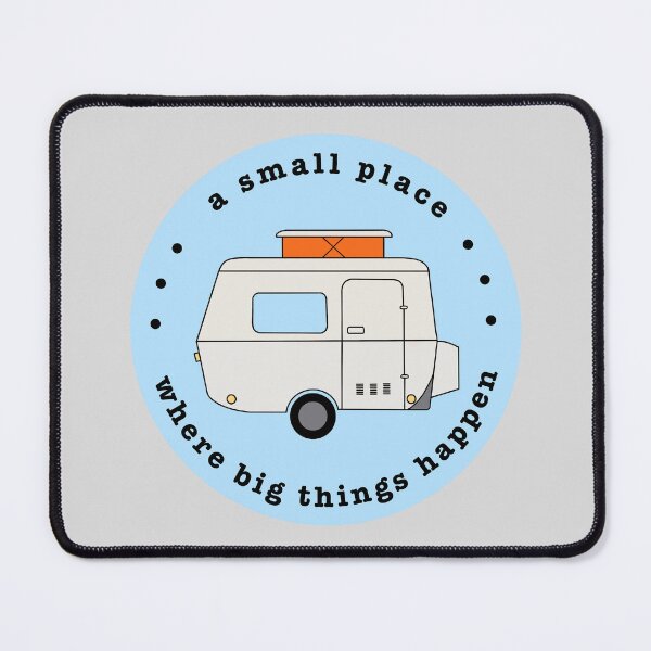 Item preview, A Small Place Where Big Things Happen Blue Background designed and sold by EribaArt.