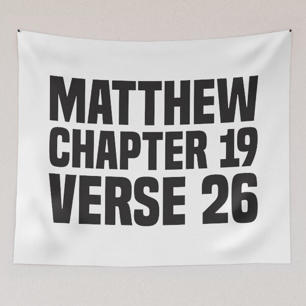 Item preview, Matthew Chapter 19 Verse 26 - Holy Bible  designed and sold by Vector-Artist.