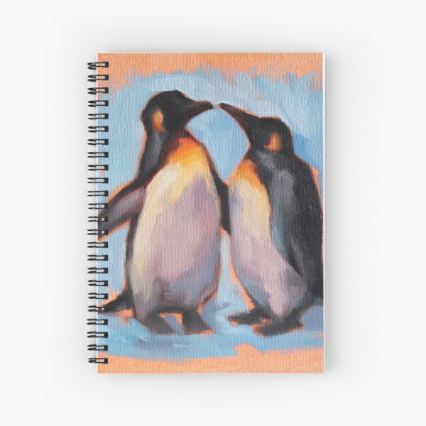 Penguins Painting Spiral Notebook
