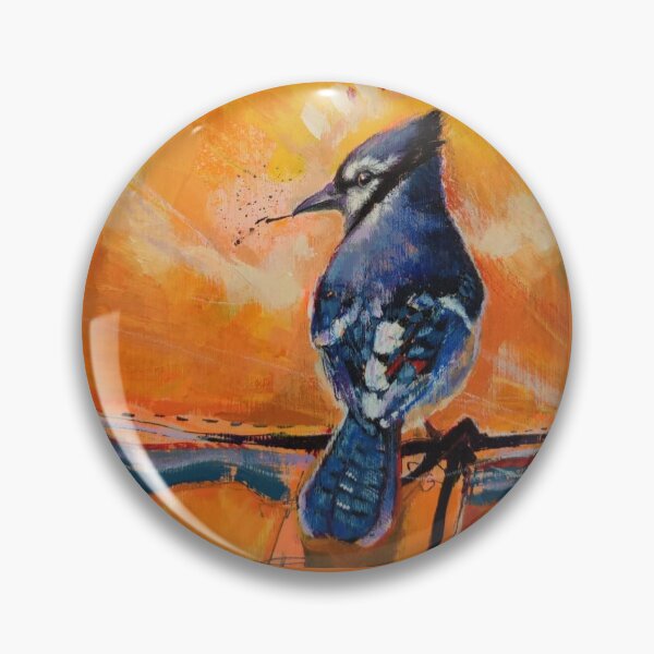 Blue Jay Art Pin