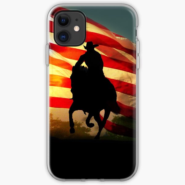 Americana Patriotic Country Western, American Flag iPhone Soft Case