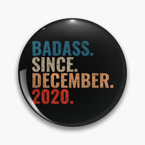 Item preview, Badass since December 2020 Vintage 2020 December birthday gift designed and sold by Teelogic.