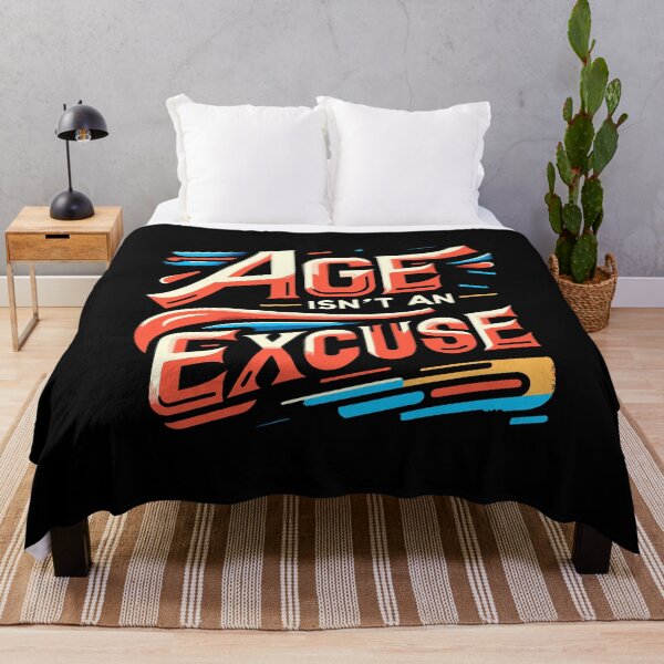 Item preview, Age Isn't An Excuse Funny Workout Fitness Motivation Quote designed and sold by Dressed For  Duty.