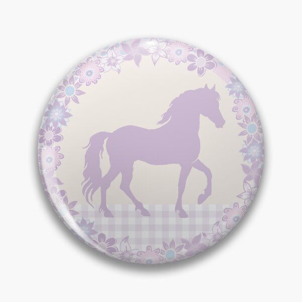 Artikelvorschau, Preppy Equestrian Floral Horseshoe Ogee Lavendel-Rouge und Creme entworfen und verkauft von colorofmagic.