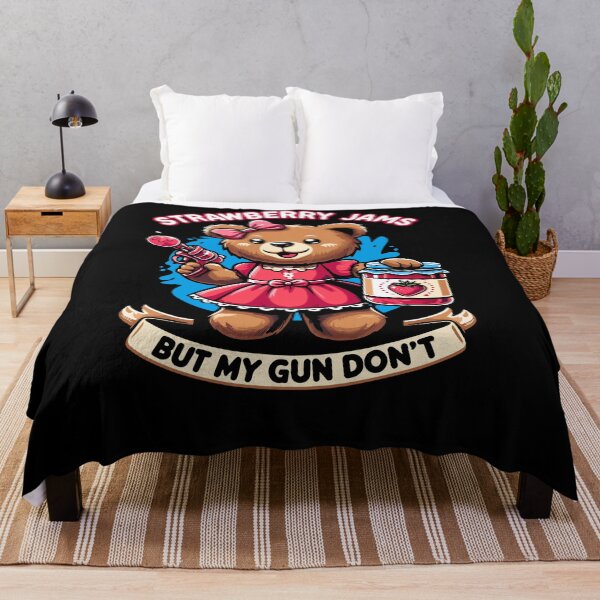 Item preview, Strawberry Jams But My Gun Don't Funny Meme designed and sold by Dressed For Duty.