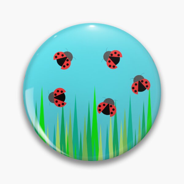 Item preview, Lady bugs flying above grass designed and sold by artdesignbysam.