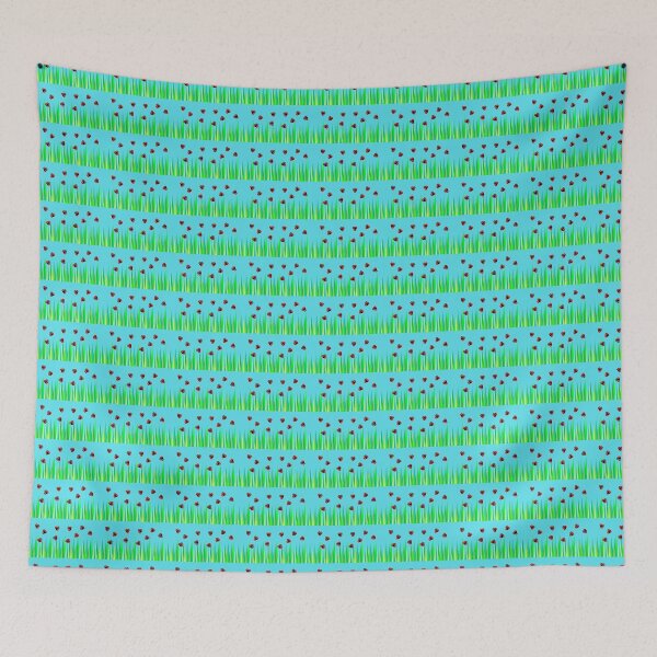 Item preview, Lady bugs flying above grass designed and sold by artdesignbysam.