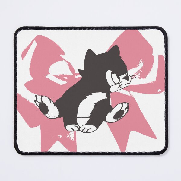 Item preview, Vintage Pink Bow Kitten designed and sold by commonearthworm.