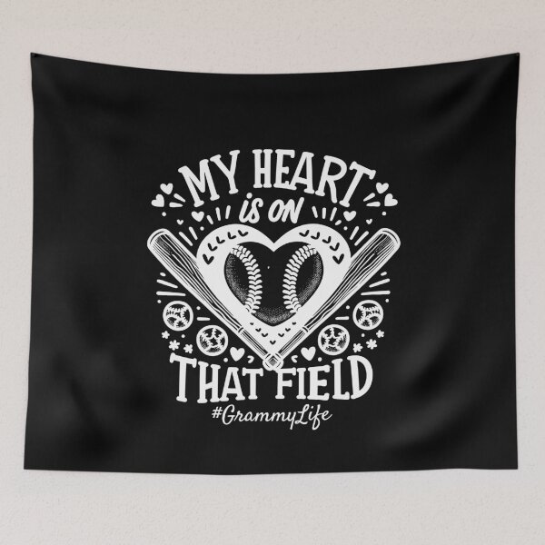 Item preview, My Heart is on That Field Baseball Softball Grammy designed and sold by Dressed For  Duty.