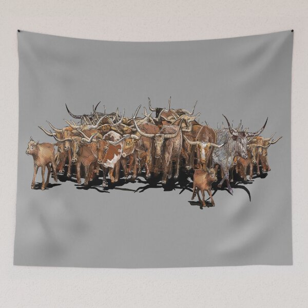 Item preview, Longhorn Steers Cattle Herd designed and sold by oz10.