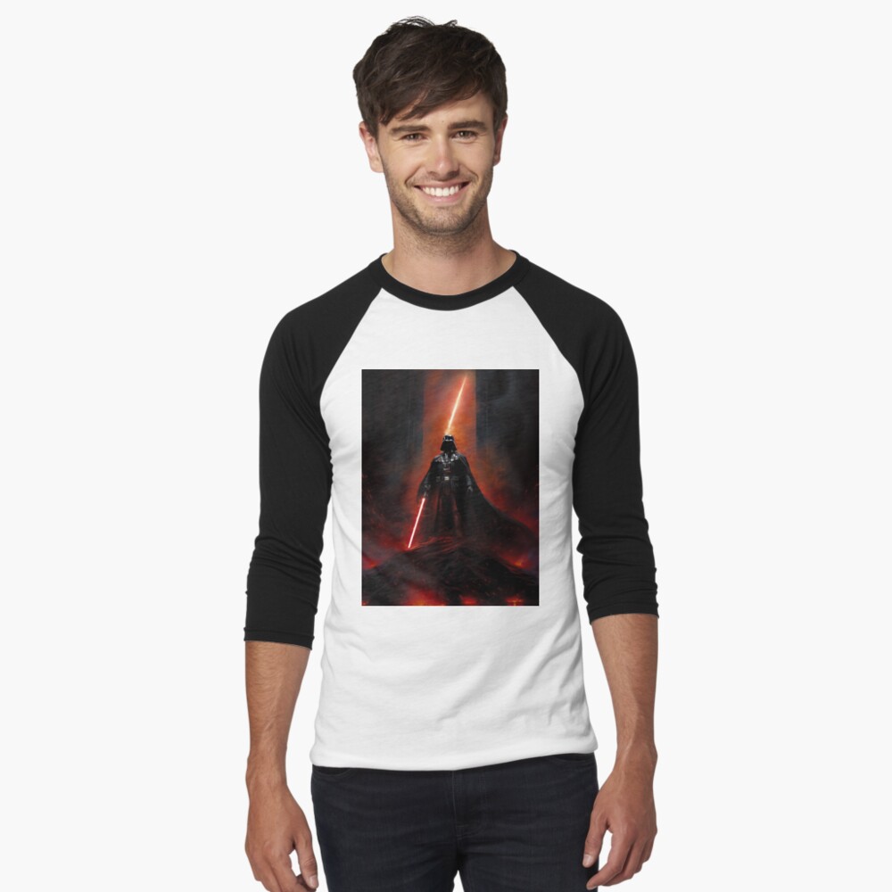 Vista previa del artículo con la obra «Camiseta ¾ estilo béisbol», diseñado y vendido por NoobsDesign.