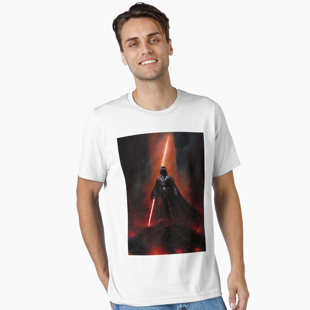 Vista previa del artículo con la obra «Camiseta esencial», diseñado y vendido por NoobsDesign.