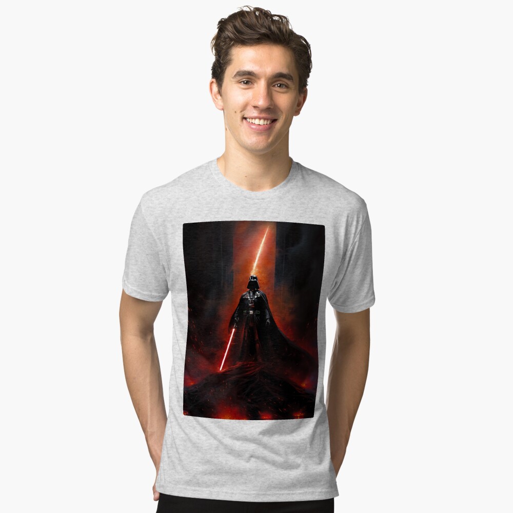 Vista previa del artículo con la obra «Camiseta de tejido mixto», diseñado y vendido por NoobsDesign.