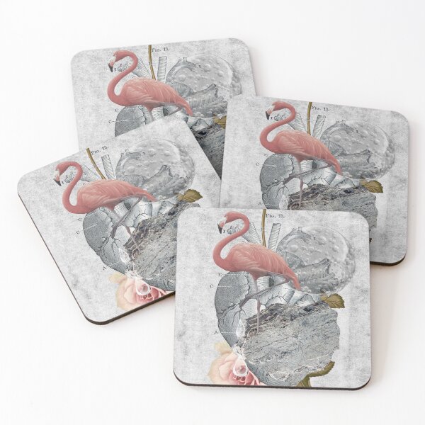 Item preview, Flamingo, rose, bubble, collage designed and sold by SarafunBerlin.