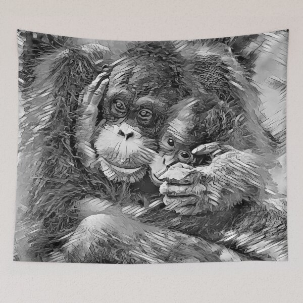 Item preview, AnimalArtBW OrangUtan 003 designed and sold by JAMFoto.