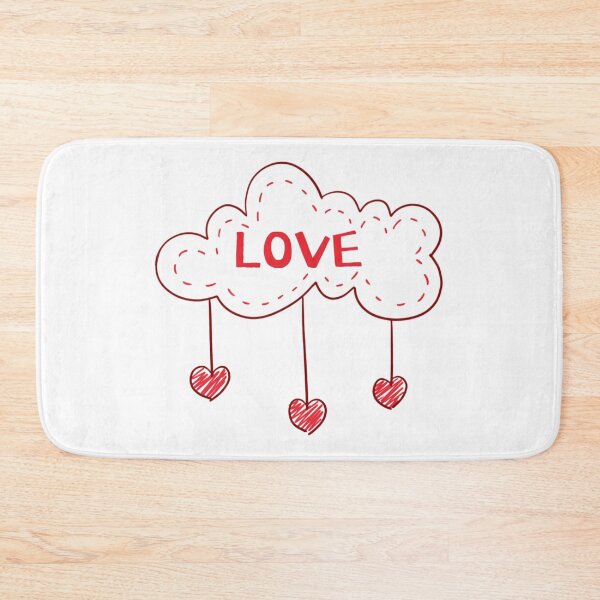 Item preview, Love Cloud with Hanging Hearts - Whimsical Romantic Illustration designed and sold by Luxuriously.