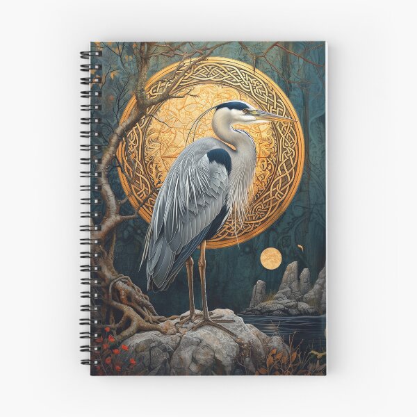 Item preview, Druid Moon - Heron designed and sold by Mystic-Mouse.