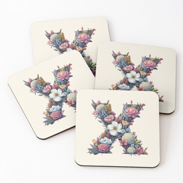 Item preview, Floral Letter X with a Variety of Blooms designed and sold by zzz888.