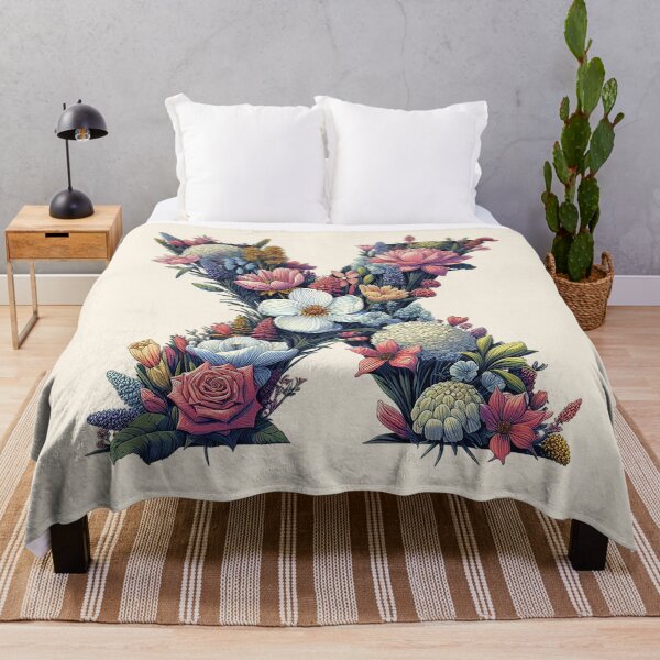 Item preview, Floral Letter X with a Variety of Blooms designed and sold by zzz888.