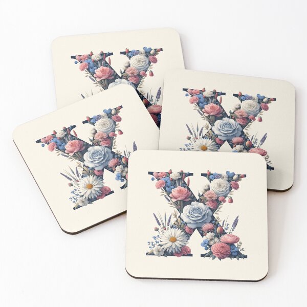 Item preview, Floral Letter X with a Variety of Blooms designed and sold by zzz888.