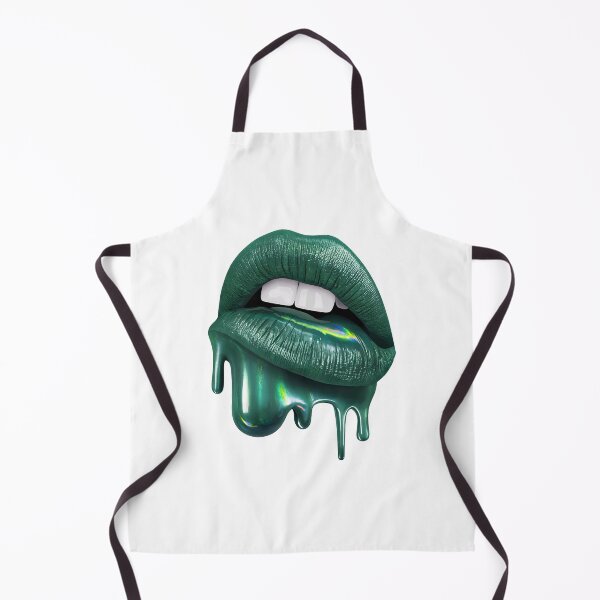 Item preview, Green lips melting lipstick women woman vivid fashion pop art designed and sold by w1ckerman.