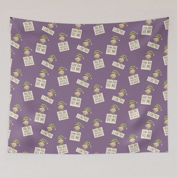 Item preview, Garden Gnome invites you to his garden designed and sold by Scrabbly Doodles.