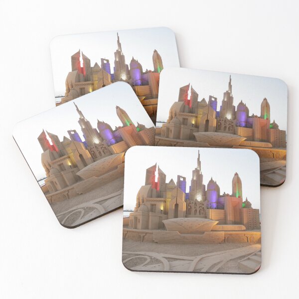 Item preview, Sandsculpture Dubai Skyline with lights designed and sold by Jennifer Rossen.
