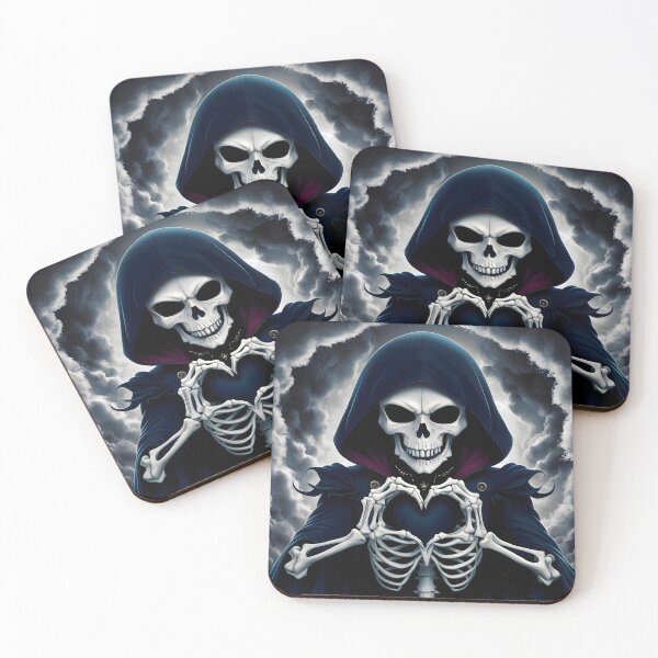 Item preview, A striking goth anime-style of a skeleton symbolizing love designed and sold by RCsDigitalArt.