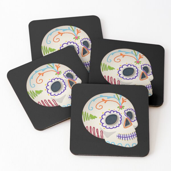 Item preview, Skull Spectrum: A White Skull with Vibrant Colorful Designs designed and sold by Luxuriously.