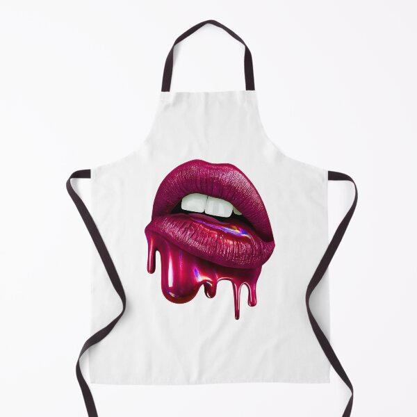 Item preview, Red lips melting lipstick women woman vivid fashion pop art designed and sold by w1ckerman.