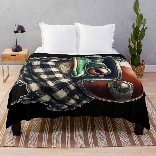 Item preview, Cool Biker Frog In Cool Helmet Checkered designed and sold by TomFrontierArt.
